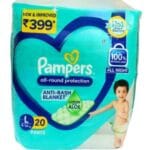 Pampers L Size Diapers 20 Pants